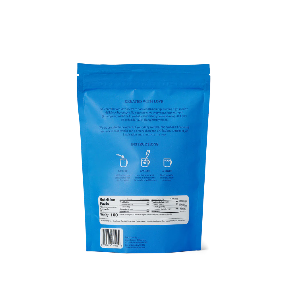 chamberlain blue matcha latte