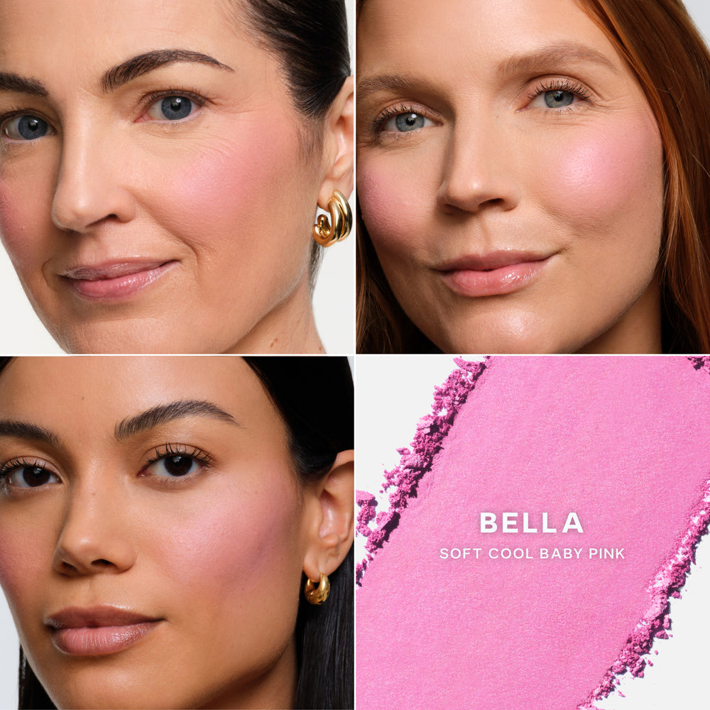 SAIE SUPERSUEDE™ BAKED POWDER BLUSH - BELLA
soft cool baby pink
