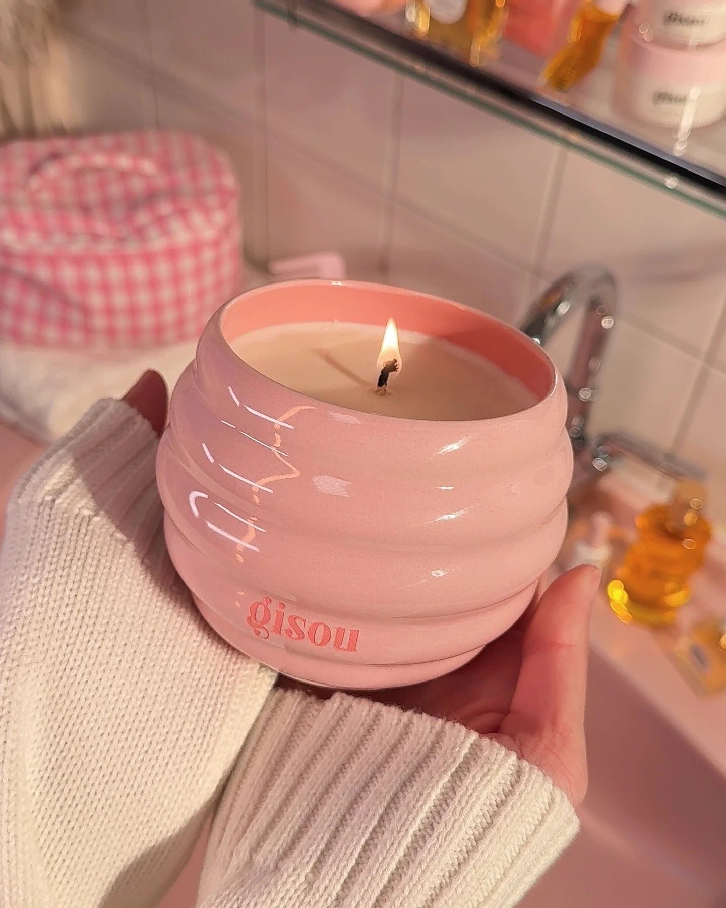 Gisou Honey Scented Candle - Wild Rose
