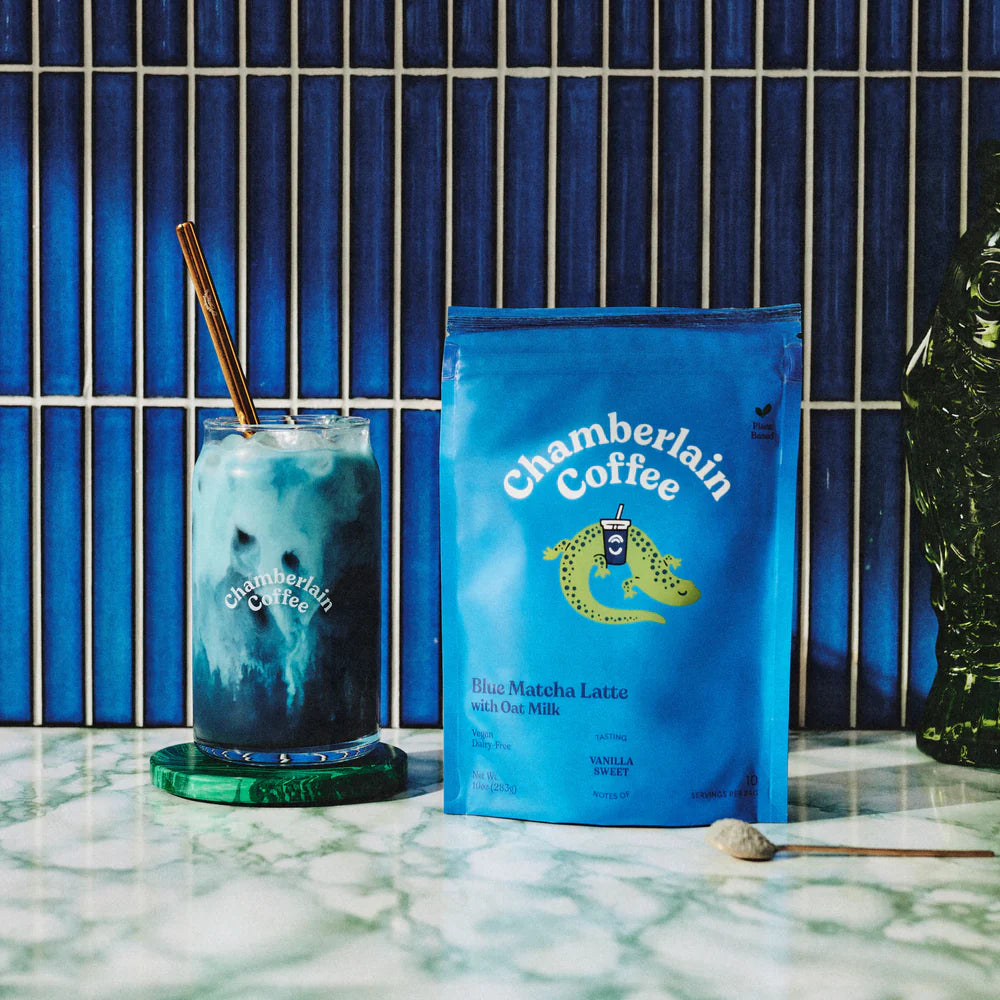 chamberlain blue matcha latte