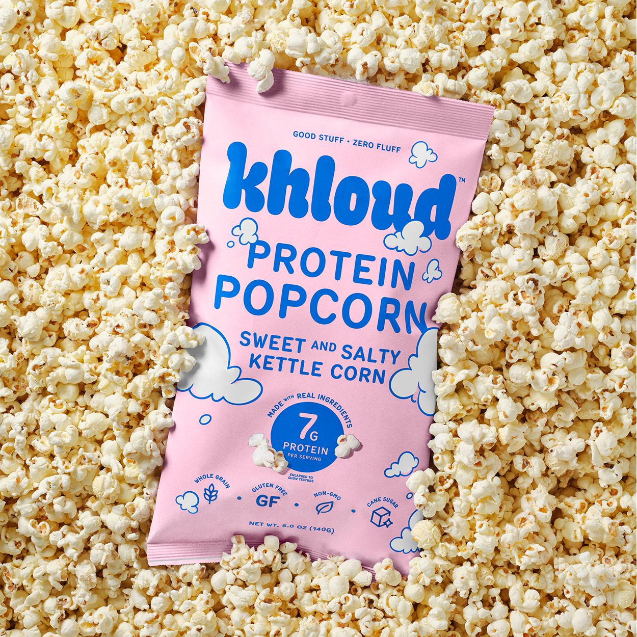 KHLOUD FOOD SWEET AND SALTY KETTLE CORN
PROTEIN POPCORN