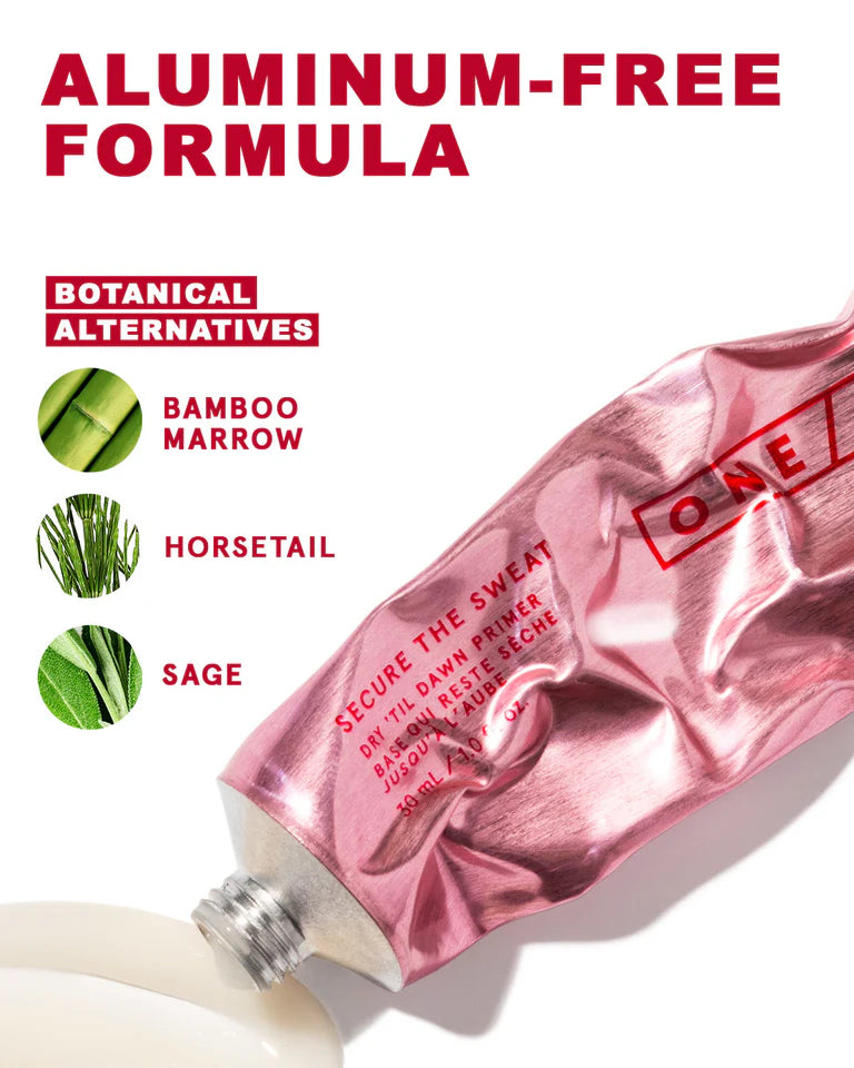ONE SIZE SECURE THE SWEAT
SWEAT-PROOF ALUMINUM-FREE PRIMER