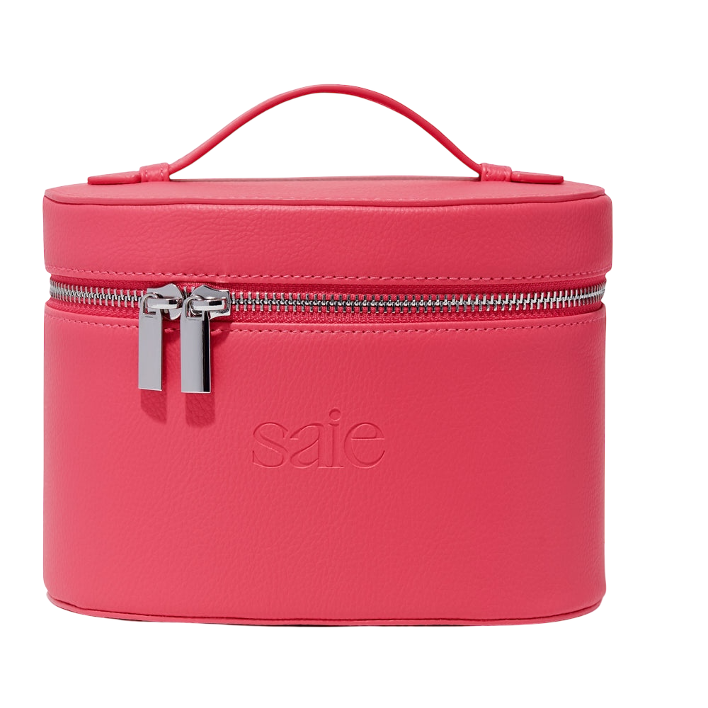 Saie mini vanity case in Hot pink