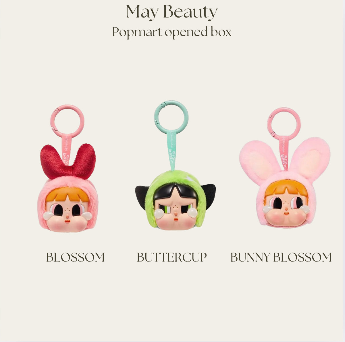 Opened box CRYBABY × Powerpuff Girls Series-Vinyl Face Plush