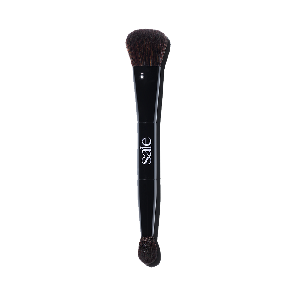 THE SAIE DOUBLE BRUSH
MADE FOR SLIP TINT CONCEALER + GLOW SCULPT + DEW BLUSH