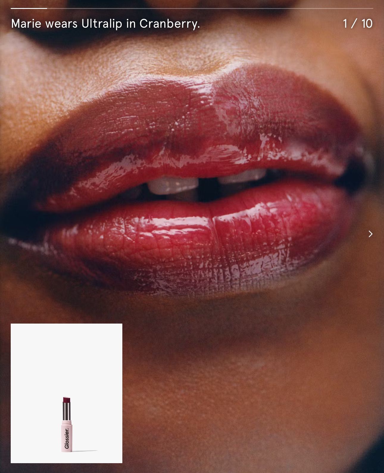 Glossier Ultralip lipstick