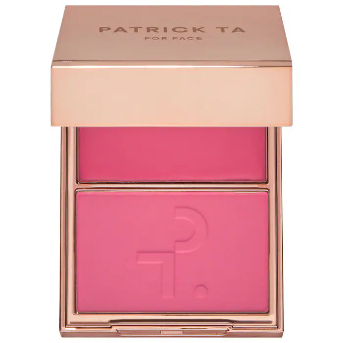 PATRICK TA Major Headlines Double-Take Crème and Powder Blush Duo - She's a Doll - bright neutral pink