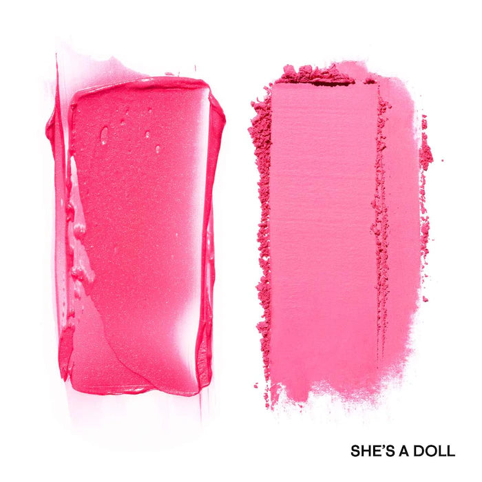 PATRICK TA Major Headlines Double-Take Crème and Powder Blush Duo - She's a Doll - bright neutral pink
