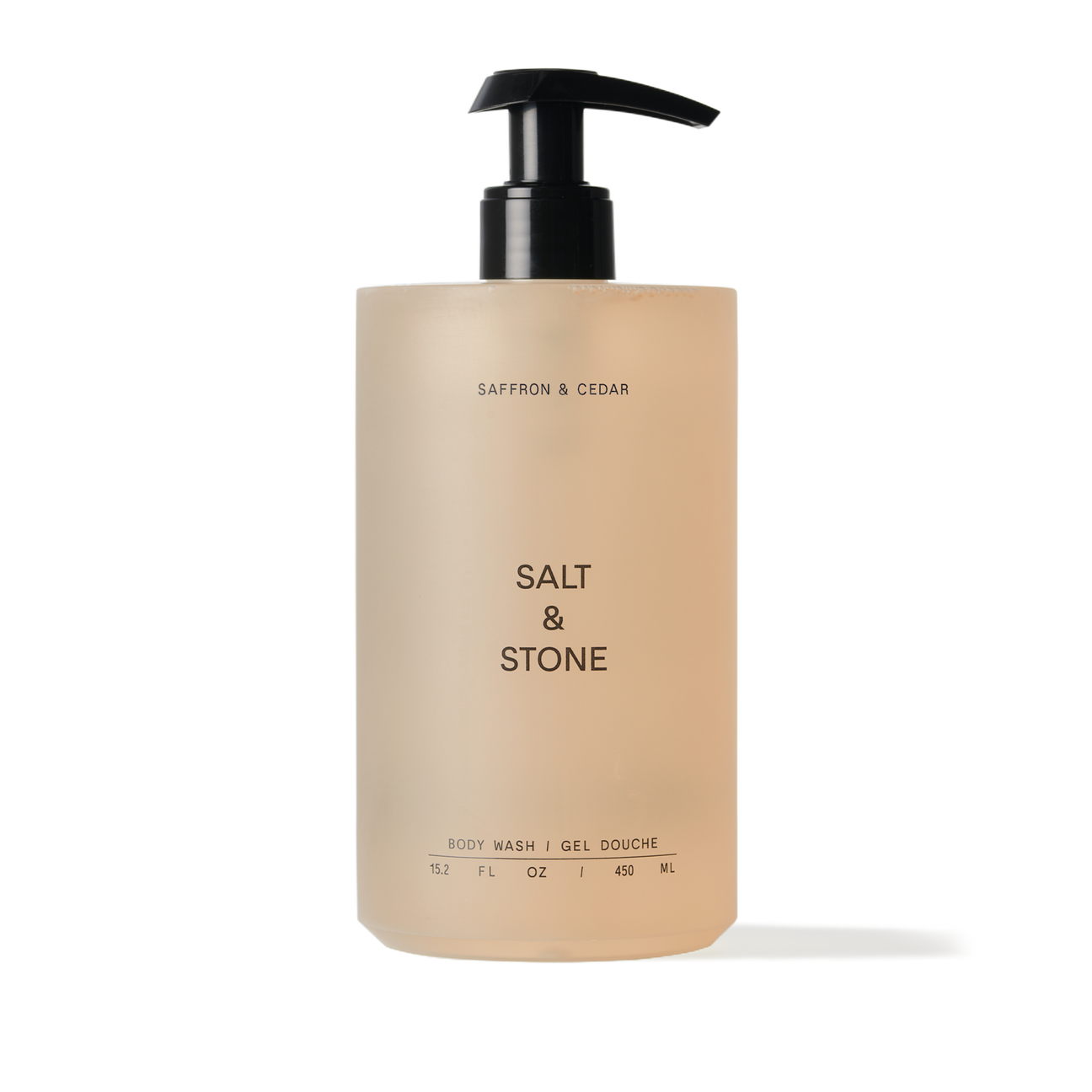 SALT AND STONE SAFFRON & CEDAR BODY WASH
15.2 FL OZ / 450 ML