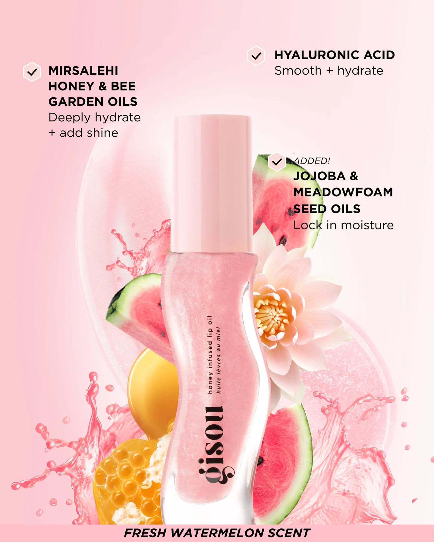 Gisou lip oil in watermelon sugar