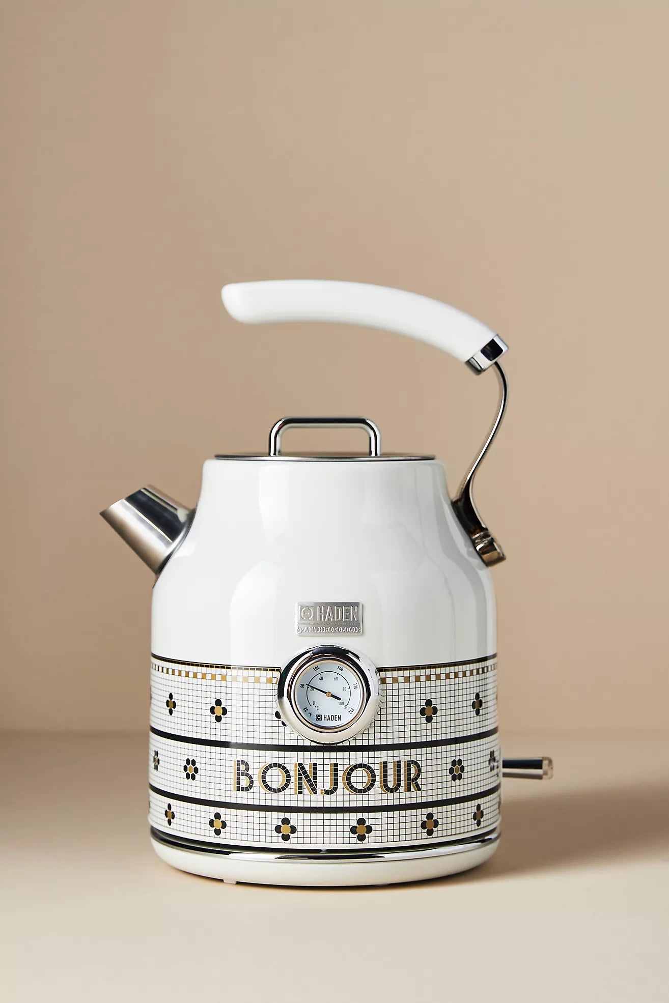 The BTS x Haden 1.7 Liter Electric Kettle in BLACK AND WHITE