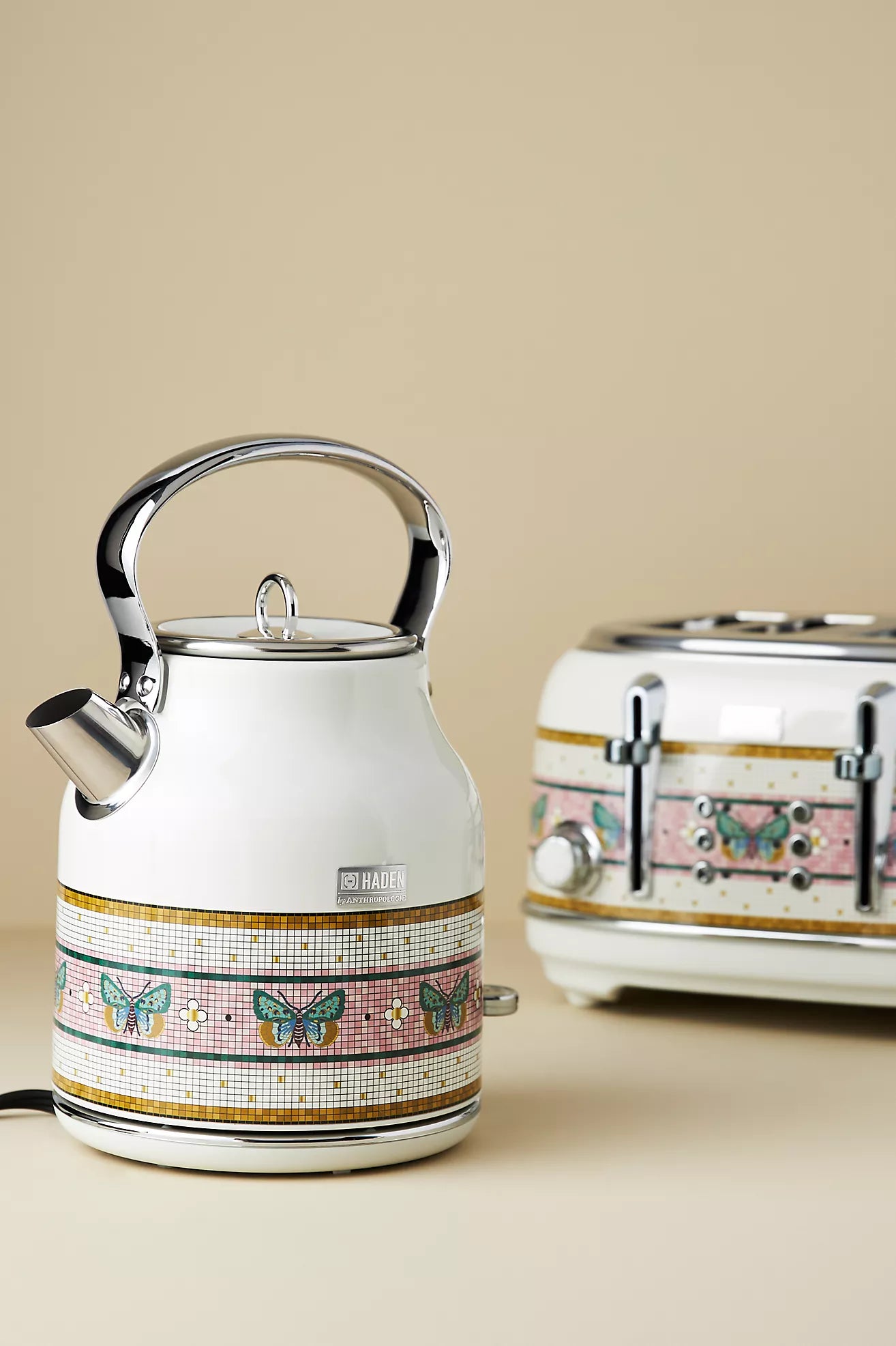 The BTS x Haden 1.7 Liter Electric Kettle in PINK