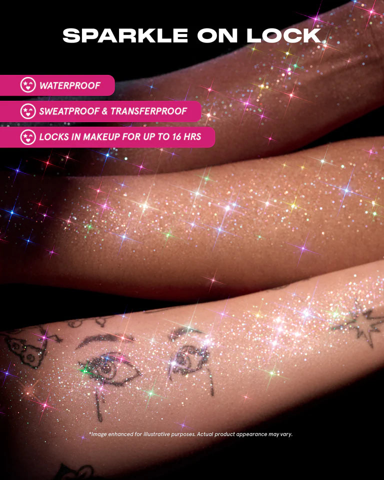 ONE SIZE ON 'TIL DAWN
GLITTER WATERPROOF SETTING SPRAY