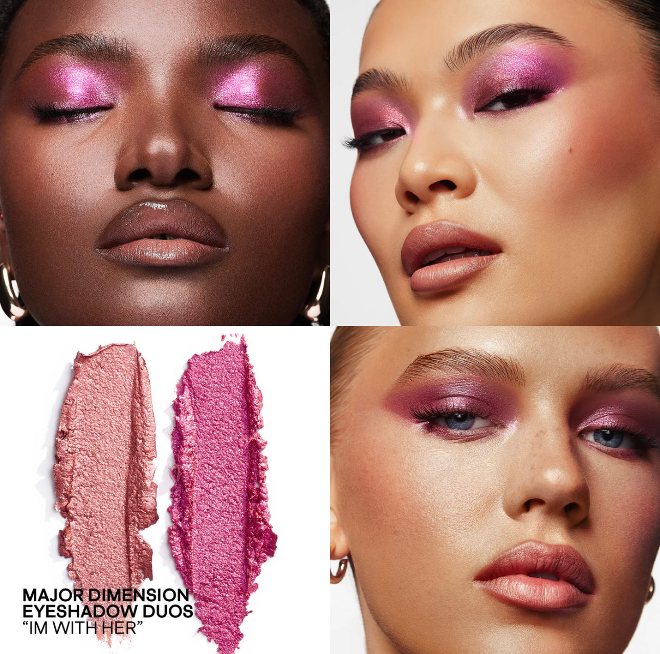 PATRICK TA
Major Dimension Eye Illusion Eyeshadow Duo: I'm With Her - rose gold sparkle