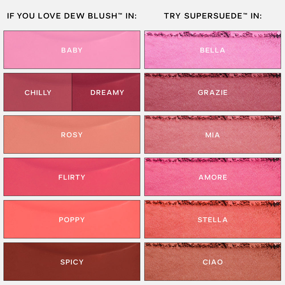 SAIE SUPERSUEDE™ BAKED POWDER BLUSH - AMORE
bright fuchsia