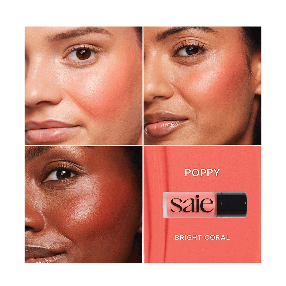 SAIE DEW BLUSH
BLENDABLE LIQUID CHEEK FLUSH