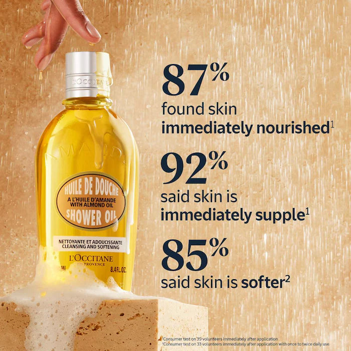L'Occitane 
Cleansing And Softening Refillable Shower Oil With Almond