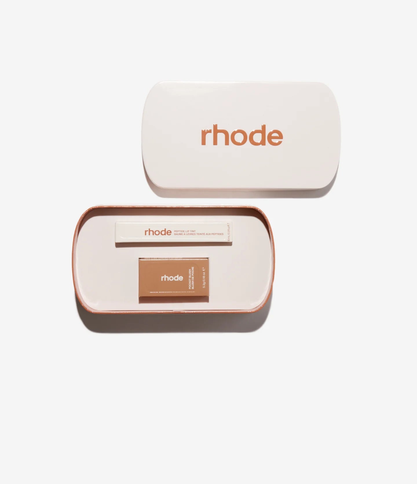 Pre-order Rhode birthday duo
POCKET BLUSH + CINNAMON PEPTIDE LIP TINT