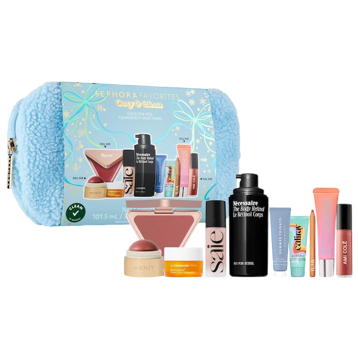 Sephora Favorites
Cozy and Clean Makeup and Skincare Set