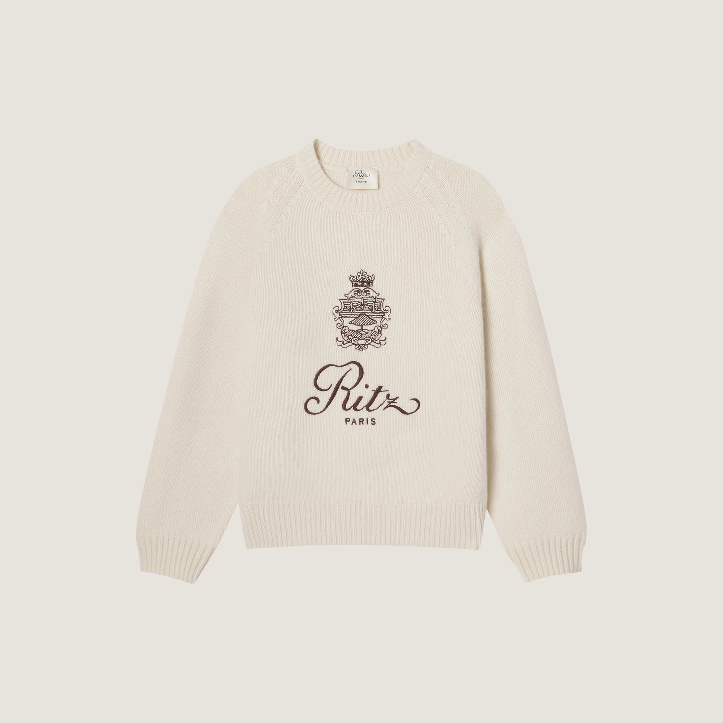 Ritz Unisex cashmere raglan sweater - cream - Ritz Paris x FRAME