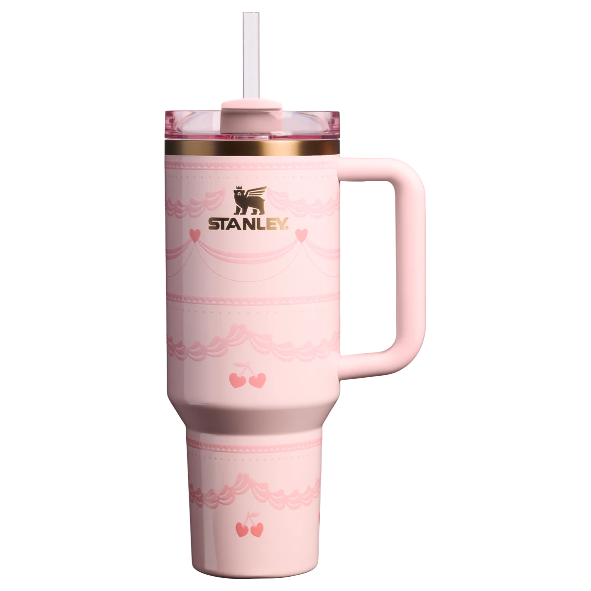 Stanley The Valentine's Day Quencher H2.0 Flowstate™ Tumbler | 40 OZ in Pink Velvet Cake