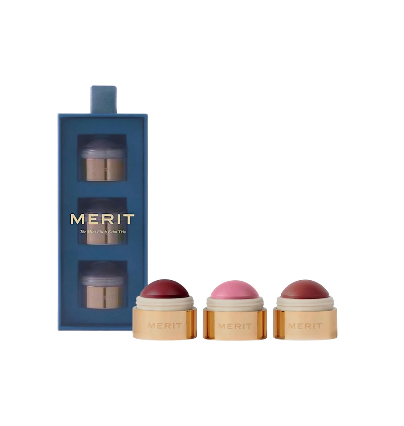 MERIT
Mini Flush Balm Cream Blush Trio Set