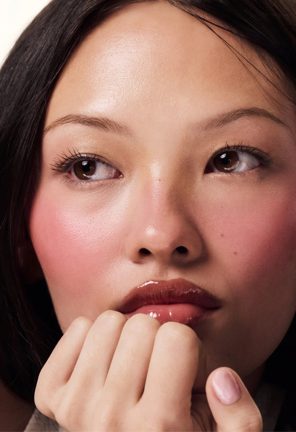 Pocket blush in date cake - 
warm red berry