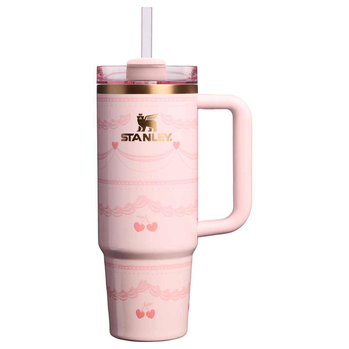Stanley The Valentine's Day Quencher H2.0 Flowstate™ Tumbler | 30 OZ in Pink Velvet Cake