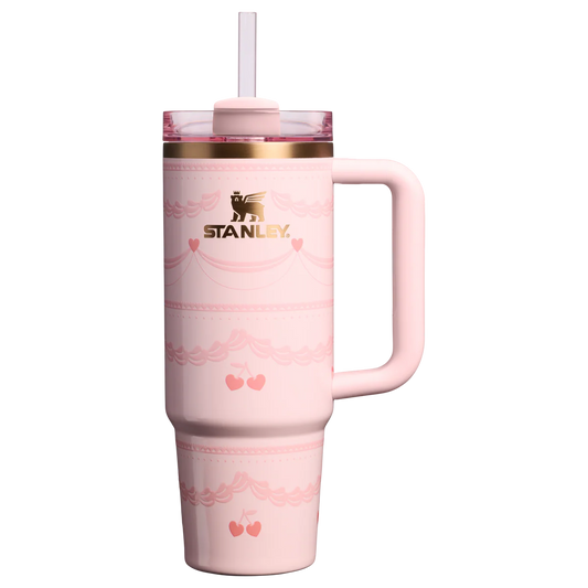 Stanley The Valentine's Day Quencher H2.0 Flowstate™ Tumbler | 30 OZ in Pink Velvet Cake