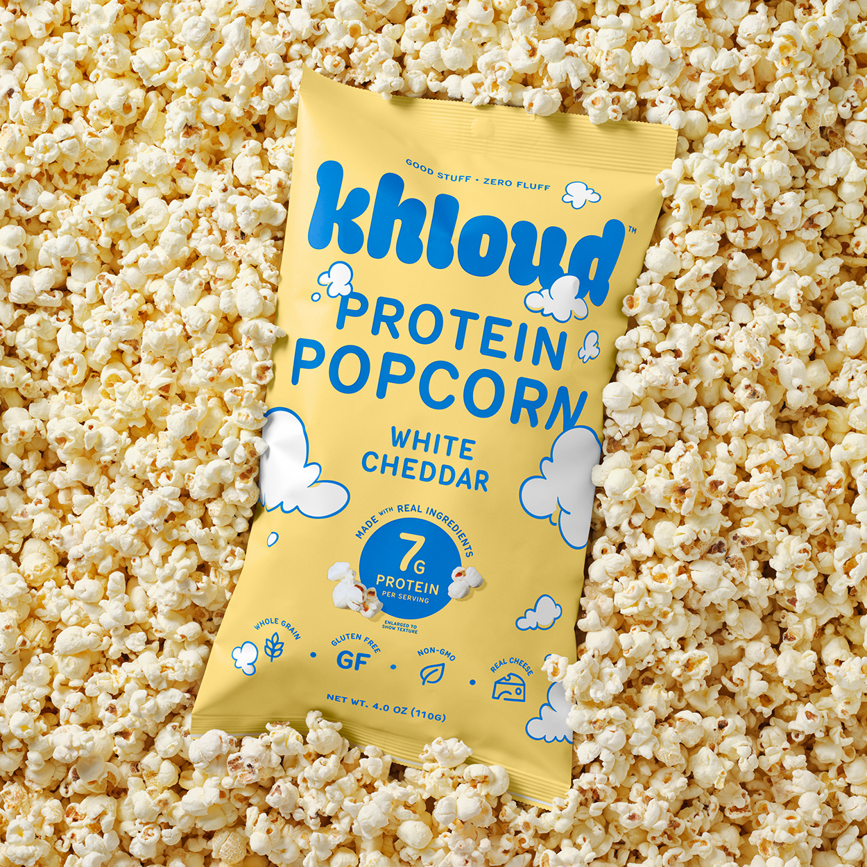 KHLOUD FOOD WHITE CHEDDAR
PROTEIN POPCORN