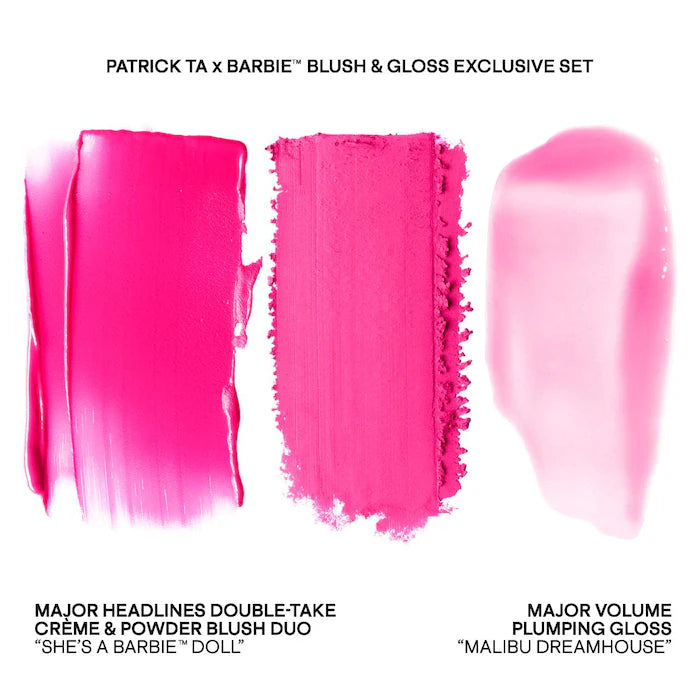 PATRICK TA
Patrick Ta x Barbie™ Blush Duo and Lip Plumper Set