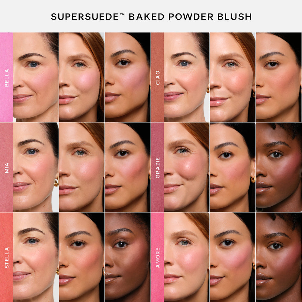 SAIE SUPERSUEDE™ BAKED POWDER BLUSH - AMORE
bright fuchsia