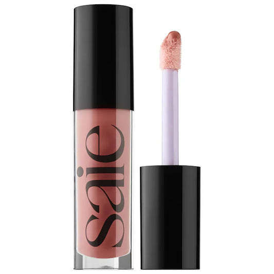 Saie Glossybounce Lip Gloss Oil in Dip - dusty rose