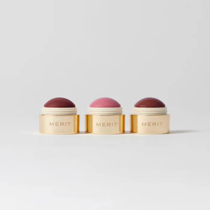 MERIT
Mini Flush Balm Cream Blush Trio Set