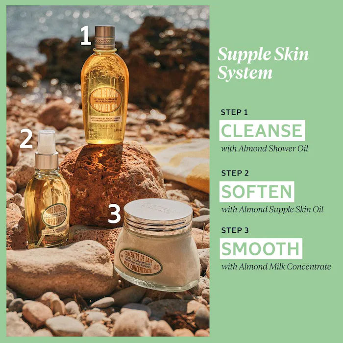 L'Occitane 
Cleansing And Softening Refillable Shower Oil With Almond