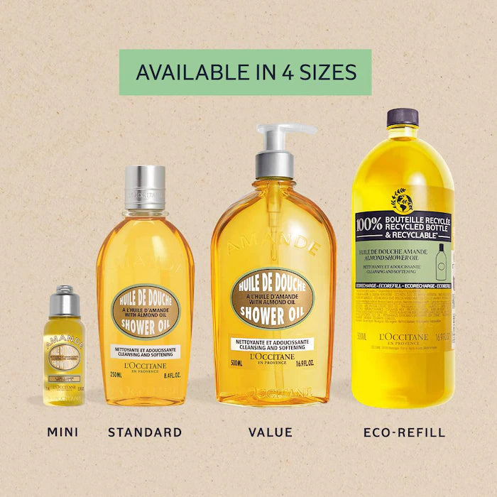 L'Occitane 
Cleansing And Softening Refillable Shower Oil With Almond