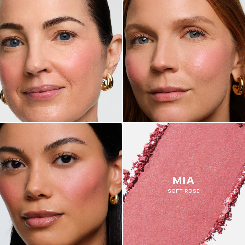 SAIE SUPERSUEDE™ BAKED POWDER BLUSH - MIA
soft rose