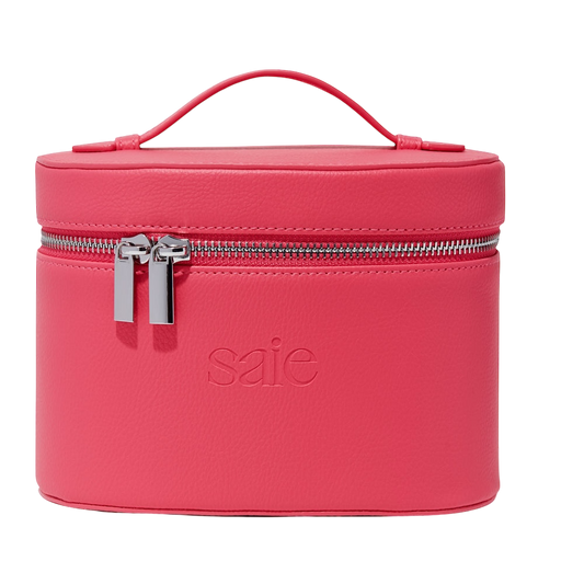 Saie mini vanity case in Hot pink
