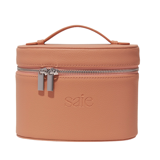 Saie mini vanity case in Peach Nude