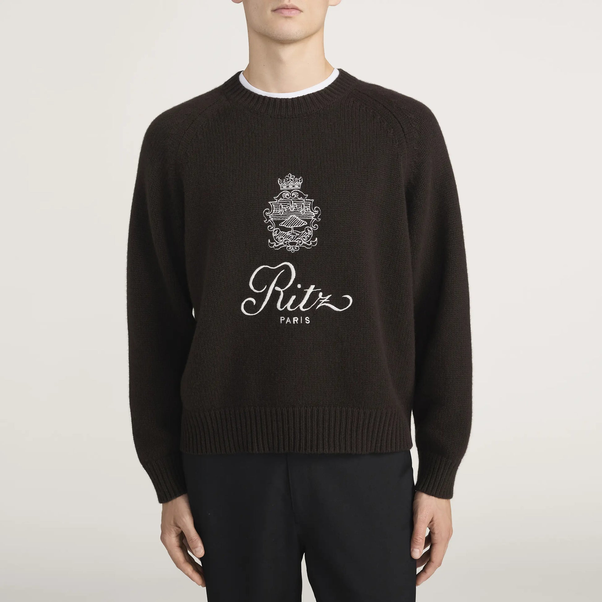 Brown Ritz Ritz Unisex cashmere raglan sweater - brown - Ritz Paris x FRAME – May ...