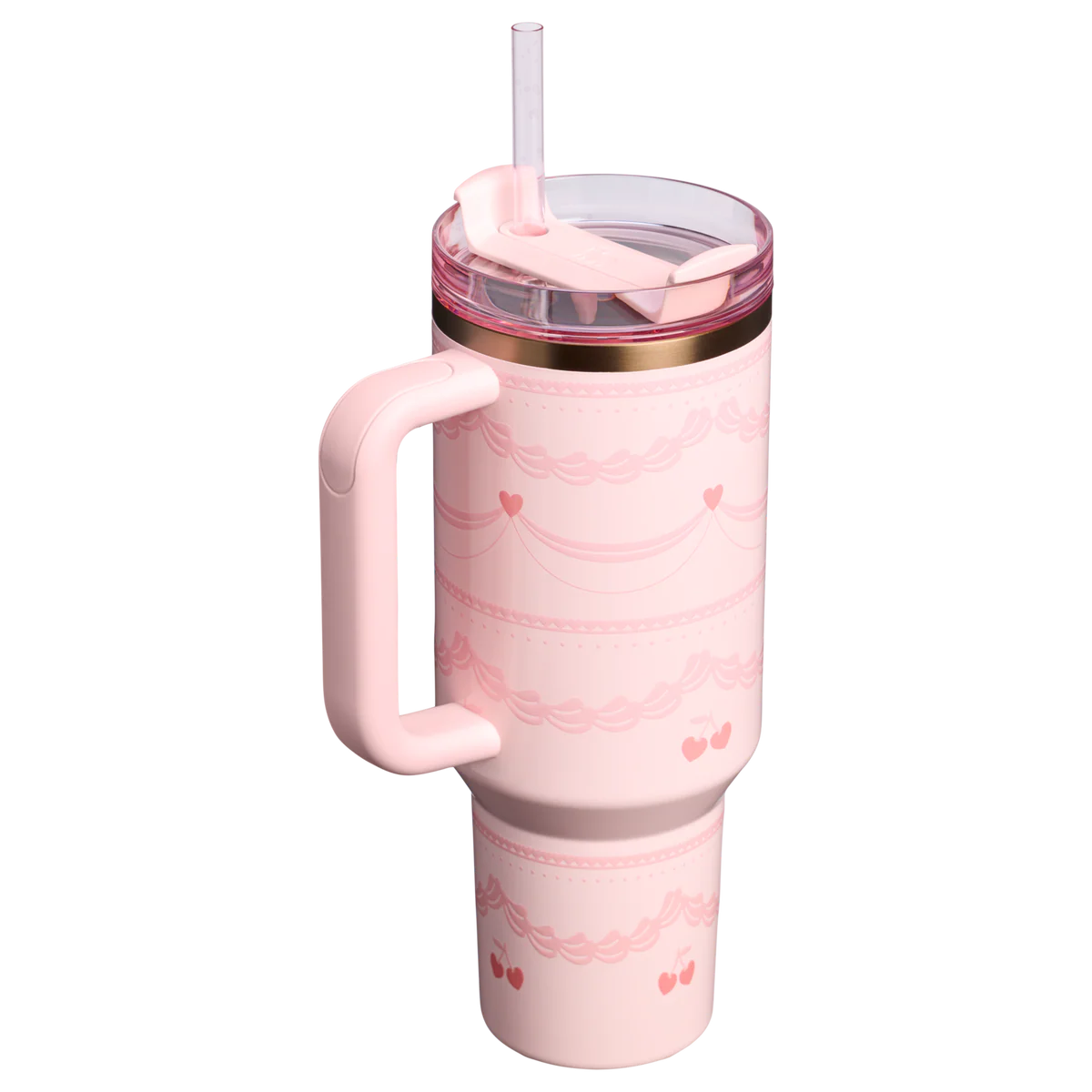 Stanley The Valentine's Day Quencher H2.0 Flowstate™ Tumbler | 40 OZ in Pink Velvet Cake