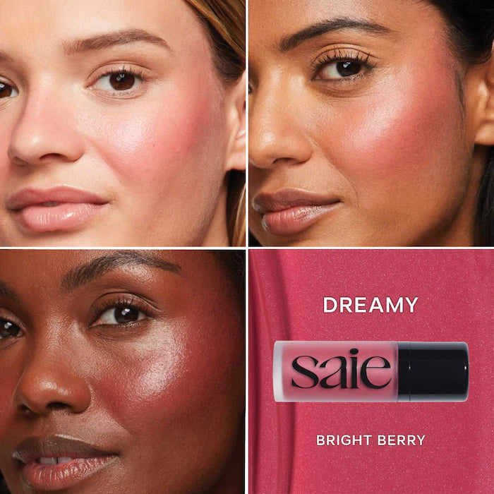 Saie Liquid Blush in Dreamy - bright berry