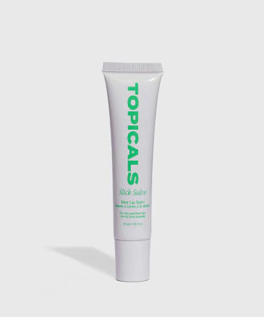 Topicals Slick Salve Lip Balm - Mint
Glossy Balm for Soothing + Hydration
15ml/.5oz