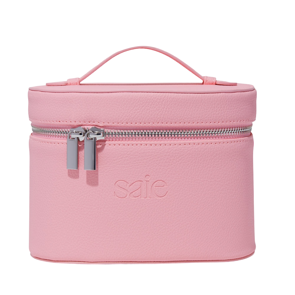 Saie mini vanity case in Baby pink