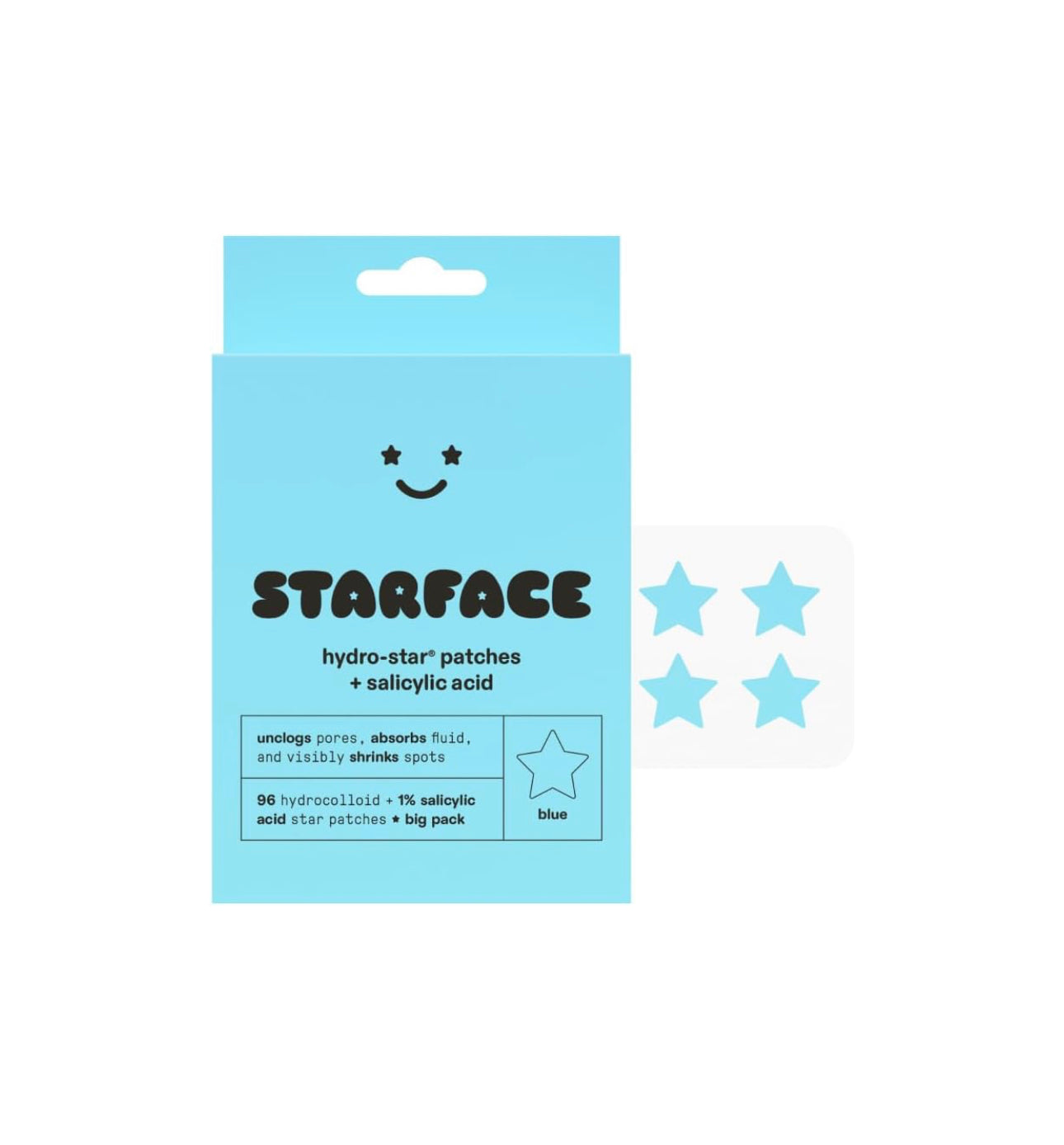 Starface hydro-star® + salicylic acid
32 hydrocolloid patches with 1% salicylic acid