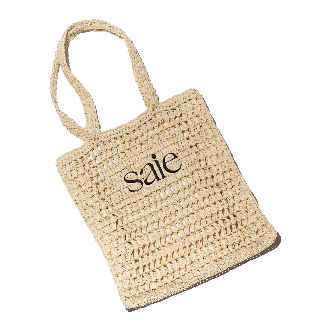 Saie raffia tote bag