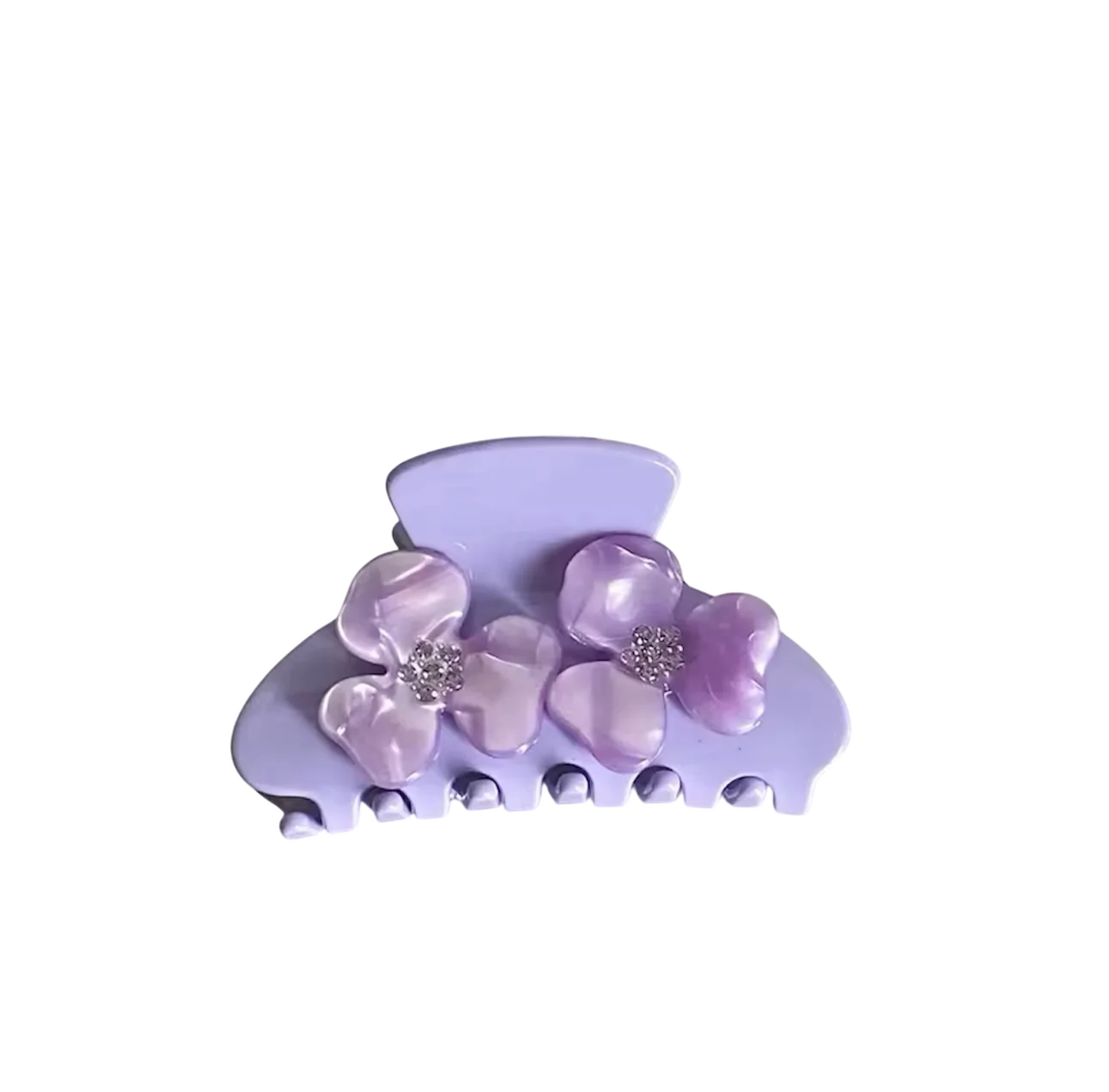 Floral mini clip in lilac