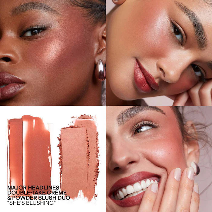 PATRICK TA Major Headlines Double-Take Crème and Powder Blush Duo - She's Blushing - dusty rose