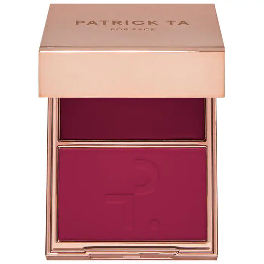 PATRICK TA Major Headlines Double-Take Crème and Powder Blush Duo - She's Wanted - rich berry