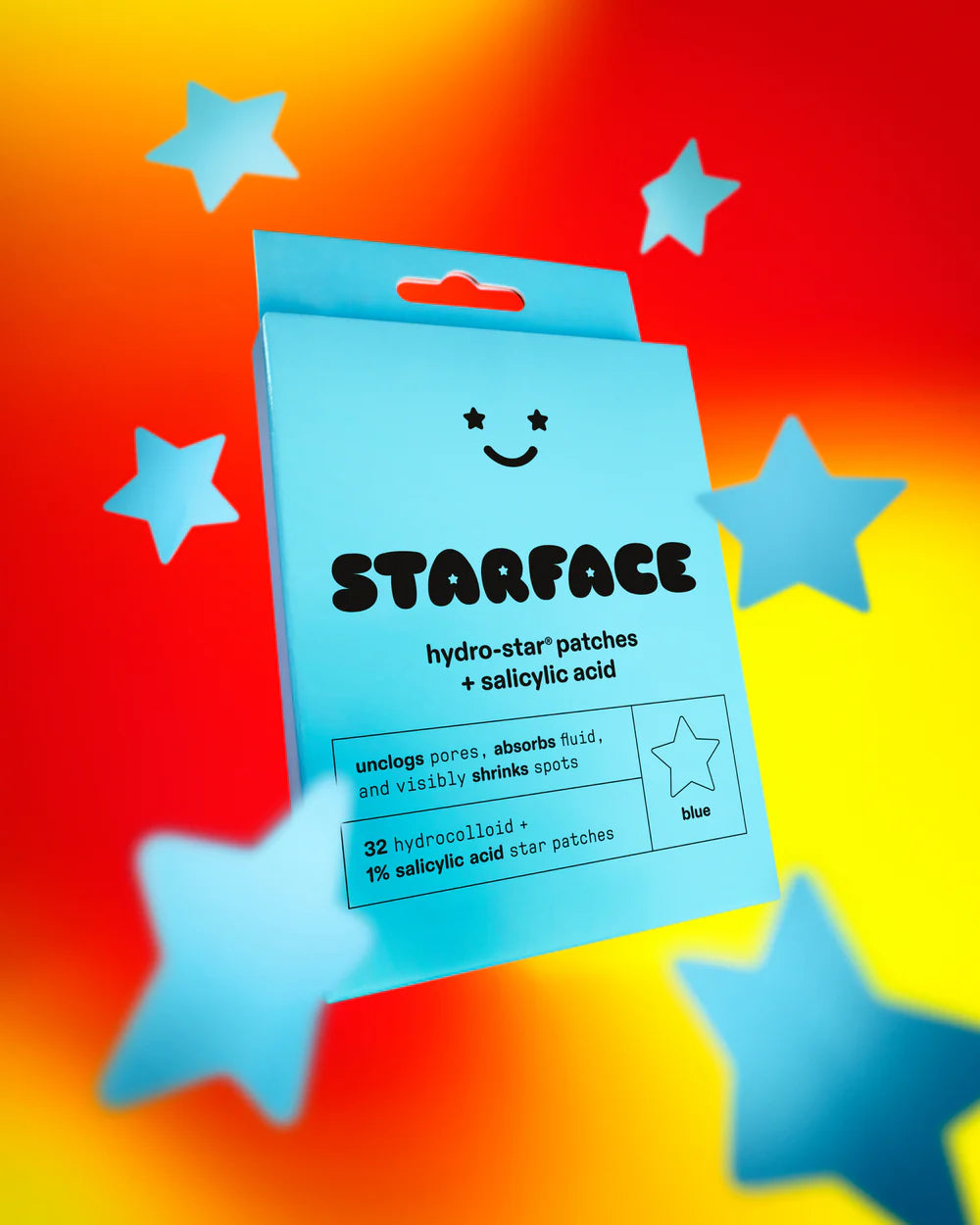 Starface hydro-star® + salicylic acid
32 hydrocolloid patches with 1% salicylic acid